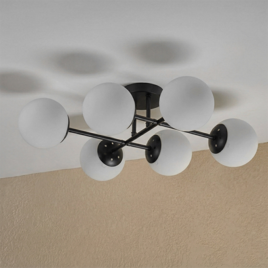 Brilagi - Virsmas griestu lampa MALONY 6xE14/20W/230V melna