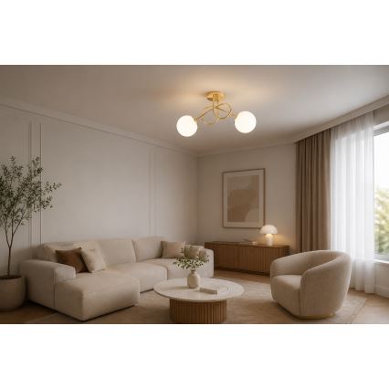 BRILAGI - Virsmas griestu lampa MILO 2xE27/60W/230V zelta
