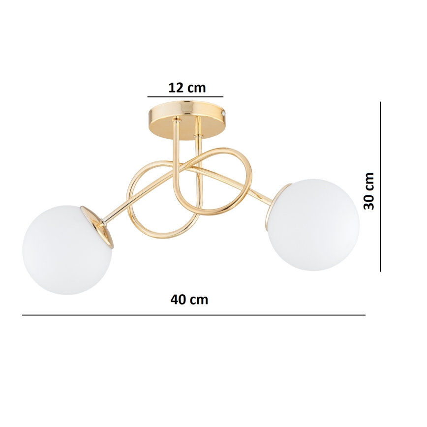 BRILAGI - Virsmas griestu lampa MILO 2xE27/60W/230V zelta