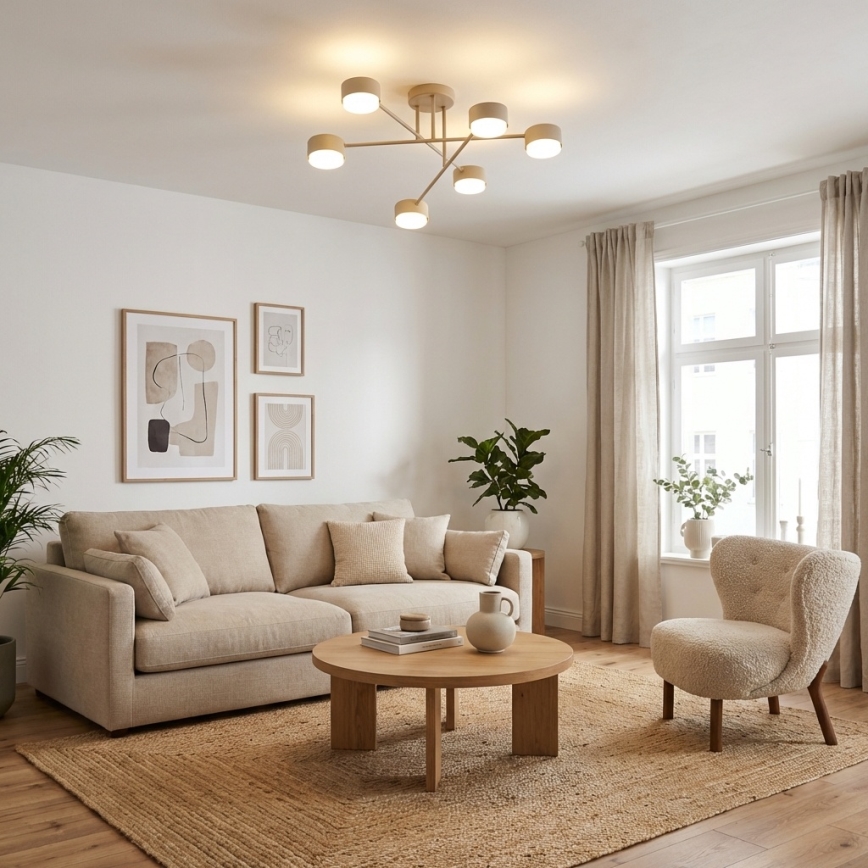 Brilagi - Virsmas griestu lampa MONO 6xGX53/12W/230V bēša