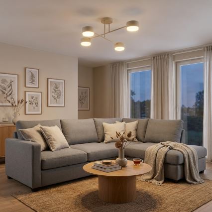 Brilagi - Virsmas griestu lukturis MONO 4xGX53/12W/230V, bēšā krāsā