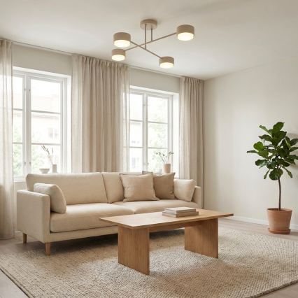 Brilagi - Virsmas griestu lukturis MONO 4xGX53/12W/230V, bēšā krāsā