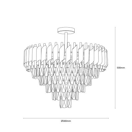 BRILAGI - Virsmas griestu lustrs ECLIPSE 9xE14/10W/230V Ø 58 cm zelta