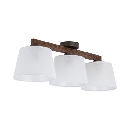 Brilagi - Virsmas griestu lustrs LATTE 3xE27/60W/230V priede/balta