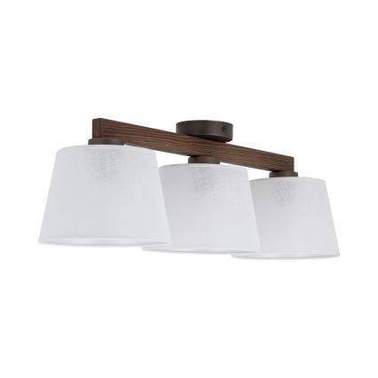 Brilagi - Virsmas griestu lustrs LATTE 3xE27/60W/230V priede/balta