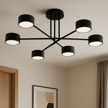 Brilagi - Virsmas montāžas griestu lampa MONO 6xGX53/12W/230V, melna