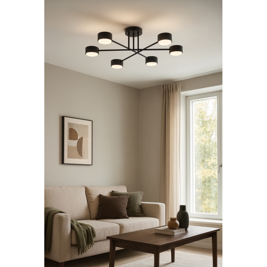 Brilagi - Virsmas montāžas griestu lampa MONO 6xGX53/12W/230V, melna