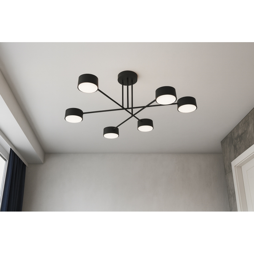 Brilagi - Virsmas montāžas griestu lampa MONO 6xGX53/12W/230V, melna