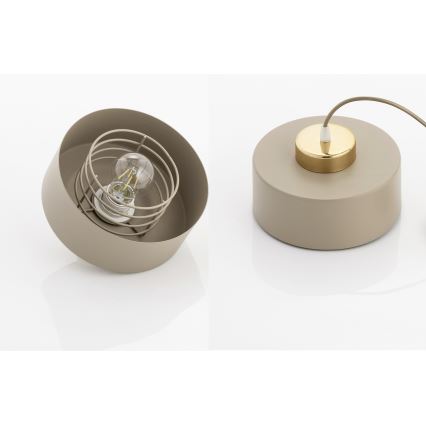 Brilagi - virsmas montāžas griestu lampa SPRING 1xE27/60W/230V bēšs/zelts