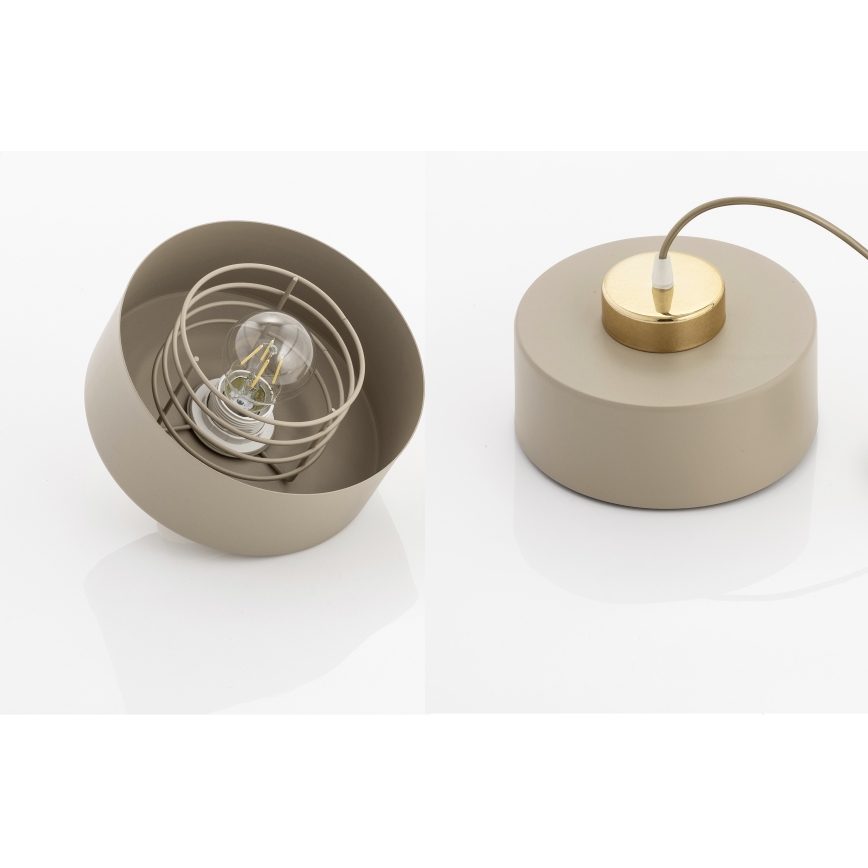 Brilagi - virsmas montāžas griestu lampa SPRING 1xE27/60W/230V bēšs/zelts