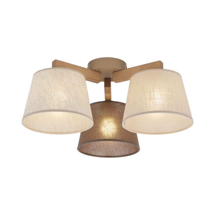 Brilagi - Virsmas montāžas griestu lustra LATTE SABIA 3xE27/60W/230V priede/maisījums