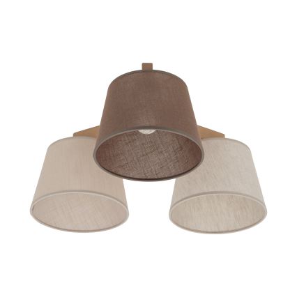 Brilagi - Virsmas montāžas griestu lustra LATTE SABIA 3xE27/60W/230V priede/maisījums