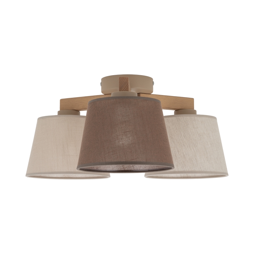 Brilagi - Virsmas montāžas griestu lustra LATTE SABIA 3xE27/60W/230V priede/maisījums