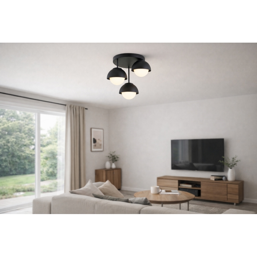 BRILAGI - Virsmas montējama griestu lampa COSMO 3xE27/60W/230V melna