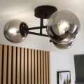 Brilagi - Virsmas montējamā griestu lampa MALIVA 3xE14/15W/230V melna/dūmakaina