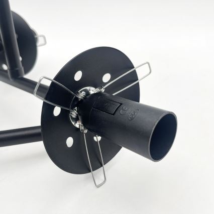 Brilagi - Virsmas montējamā griestu lampa MALIVA 3xE14/15W/230V melna/dūmakaina