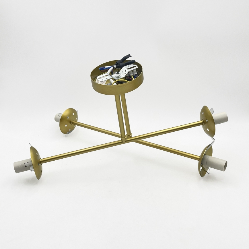 Brilagi - Virsmas montējamā griestu lampa MALIVA 4xE14/15W/230V zelta/balta