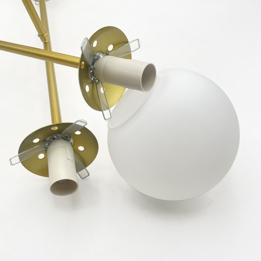 Brilagi - Virsmas montējamā griestu lampa MALIVA 4xE14/15W/230V zelta/balta