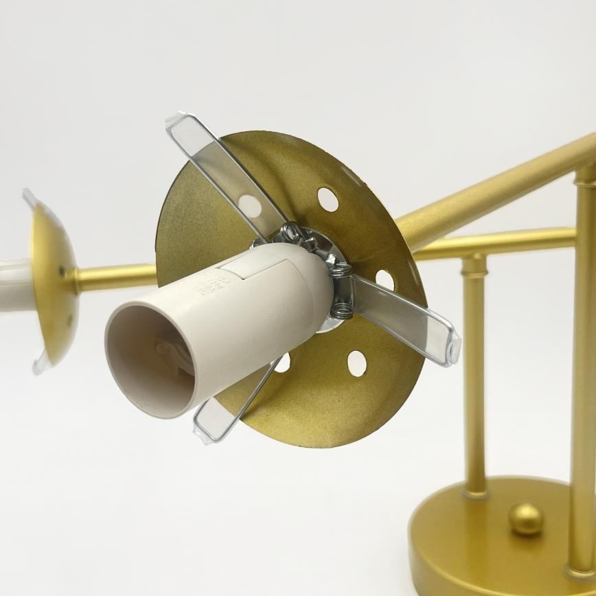 Brilagi - Virsmas montējamā griestu lampa MALIVA 4xE14/15W/230V zelta/balta