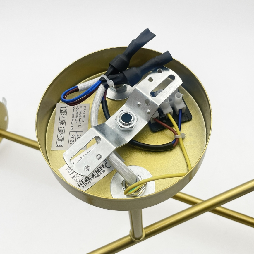 Brilagi - Virsmas montējamā griestu lampa MALIVA 4xE14/15W/230V zelta/balta