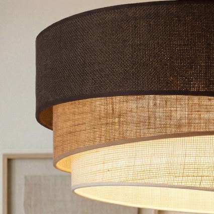 Brilagi - Virsmas montējama griestu lampa TRIO 3xE27/60W/230V Ø 60 cm brūna/bēša/balta