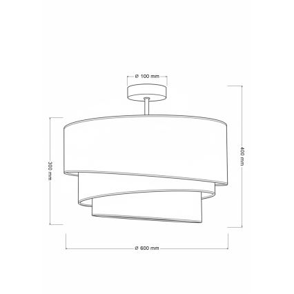 Brilagi - Virsmas montējama griestu lampa TRIO 3xE27/60W/230V Ø 60 cm brūna/bēša/balta