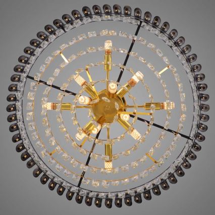 BRILAGI - Virsmas montējamā griestu lustra ECLIPSE 12xE14/10W/230V Ø 78 cm zelta/melna