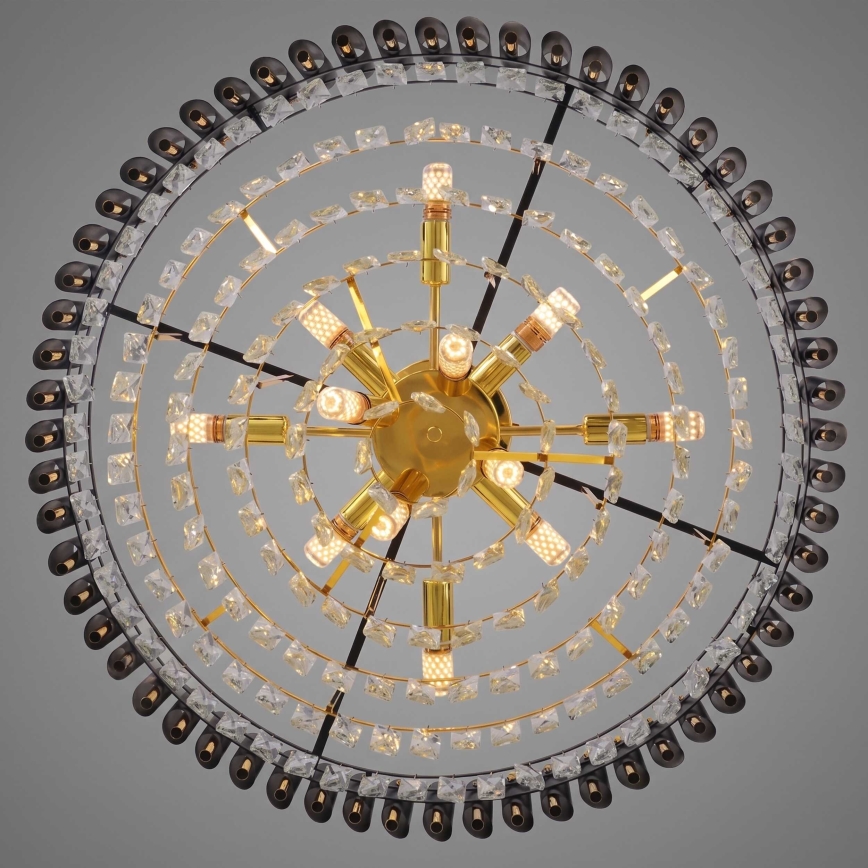 BRILAGI - Virsmas montējamā griestu lustra ECLIPSE 12xE14/10W/230V Ø 78 cm zelta/melna