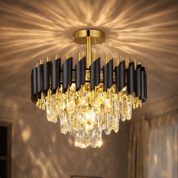 Brilagi - Virsmas montējamā griestu lustra ECLIPSE 5xE14/10W/230V Ø 38 cm melna/zelta