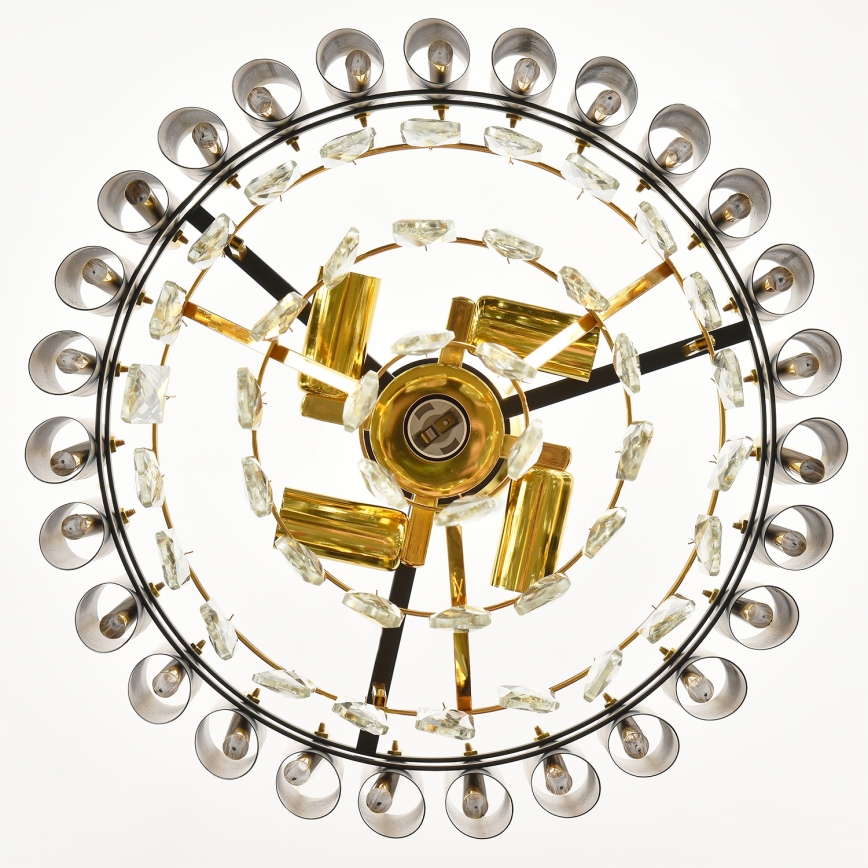 Brilagi - Virsmas montējamā griestu lustra ECLIPSE 5xE14/10W/230V Ø 38 cm melna/zelta