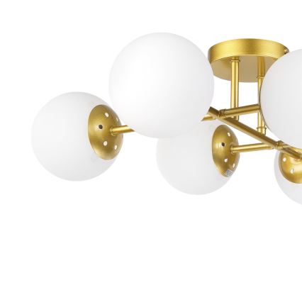 Brilagi - Virsmas montējama griestu lustra MALONY 6xE14/20W/230V zelta krāsas