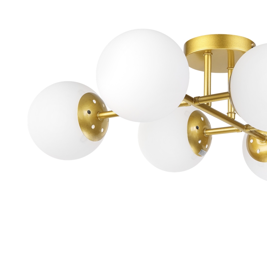 Brilagi - Virsmas montējama griestu lustra MALONY 6xE14/20W/230V zelta krāsas