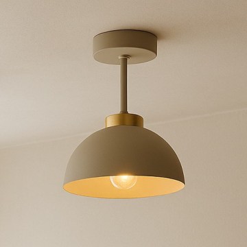 Brilagi - Virsmas montējams griestu gaismeklis MOON 1xE27/60W/230V bēšs/zeltains