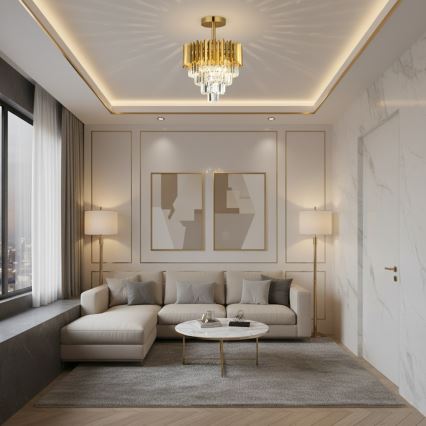 Brilagi - virsmas montējams griestu lustrs CRISTAL 5xE14/40W/230V Ø 43 cm