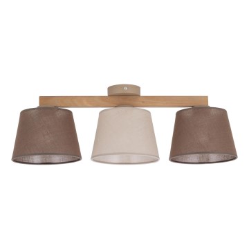 Brilagi - Virsmas montēta griestu lustra LATTE SABIA 3xE27/15W/230V priede/miks