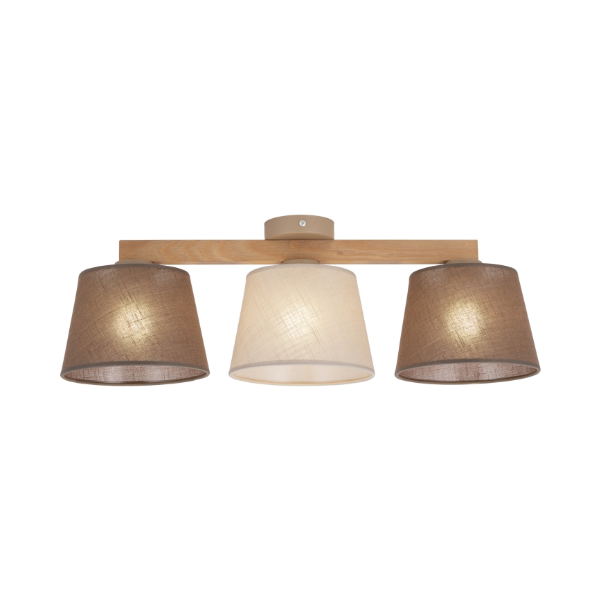 Brilagi - Virsmas montēta griestu lustra LATTE SABIA 3xE27/15W/230V priede/miks