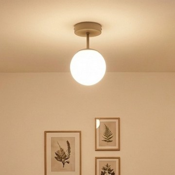 Brilagi - Virsmas montēta griestu lustra MILO ECRU 1xE27/60W/230V bēša/zelta