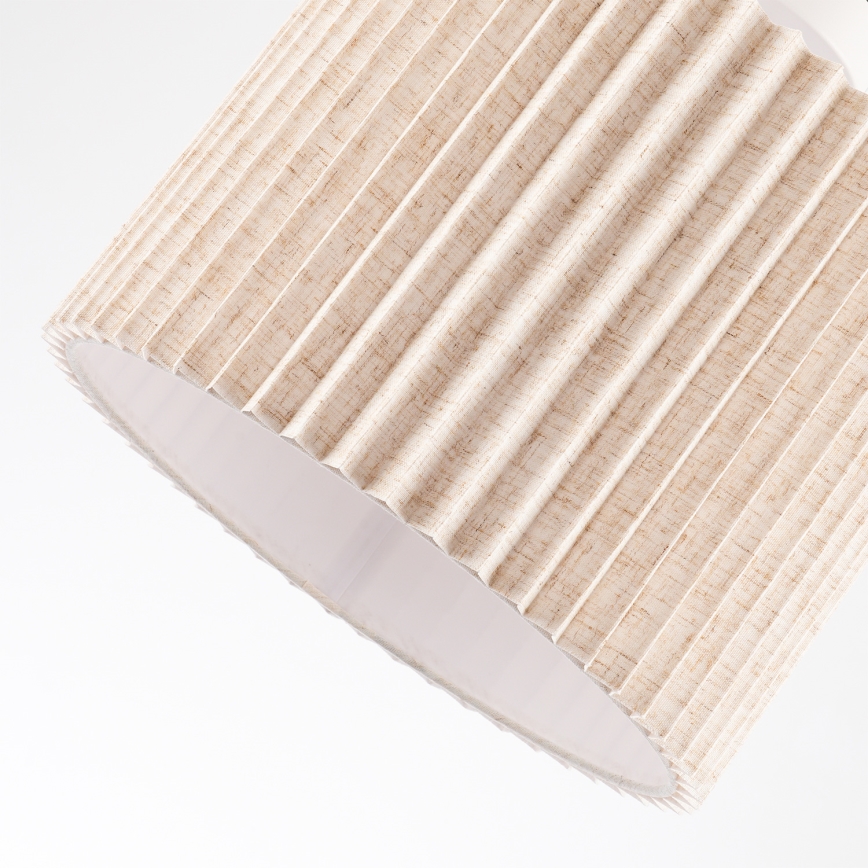 Brilagi - Virsmas piestiprināms griestu lukturis NORDIC WAVE 1xE27/15W/230V Ø 32 cm lina/balta