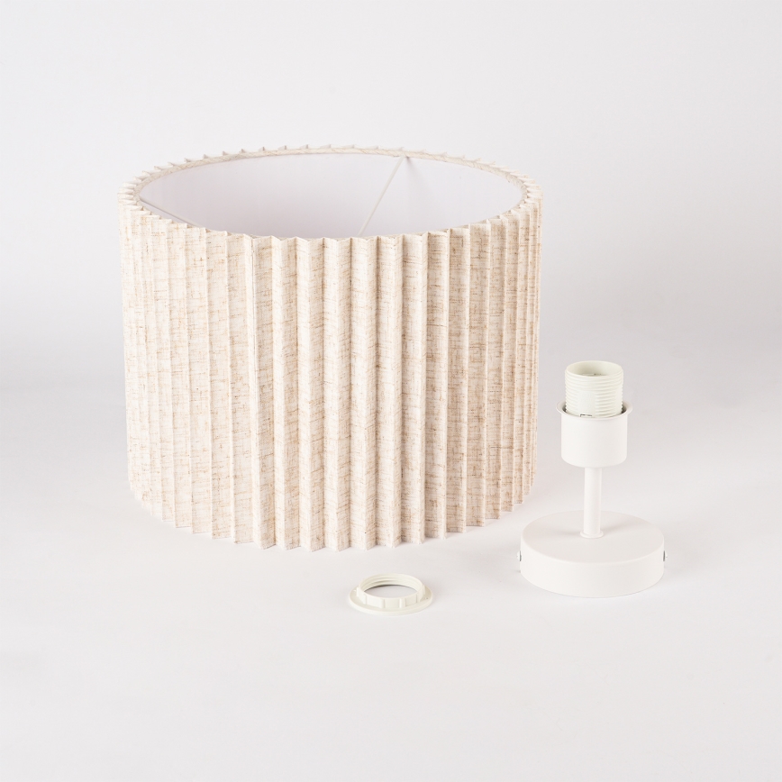 Brilagi - Virsmas piestiprināms griestu lukturis NORDIC WAVE 1xE27/15W/230V Ø 32 cm lina/balta