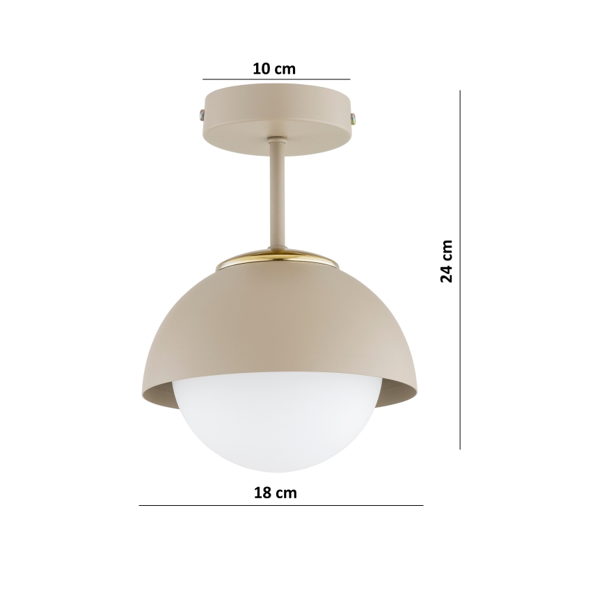 Brilagi - virsmas piestiprināms griestu lustrs COSMO 1xE27/60W/230V bēšs/zelts