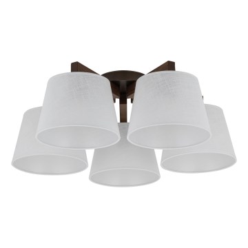 Brilagi - Virsmas piestiprināms griestu lustrs LATTE 5xE27/60W/230V priede/balta