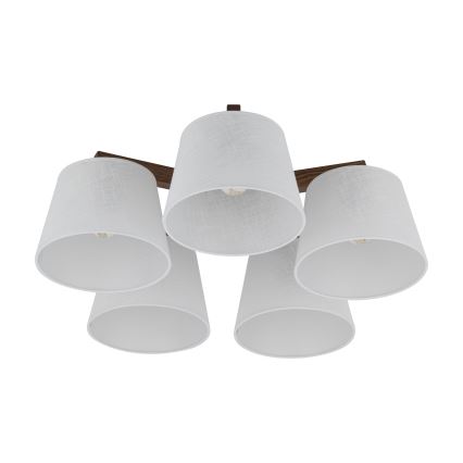 Brilagi - Virsmas piestiprināms griestu lustrs LATTE 5xE27/60W/230V priede/balta