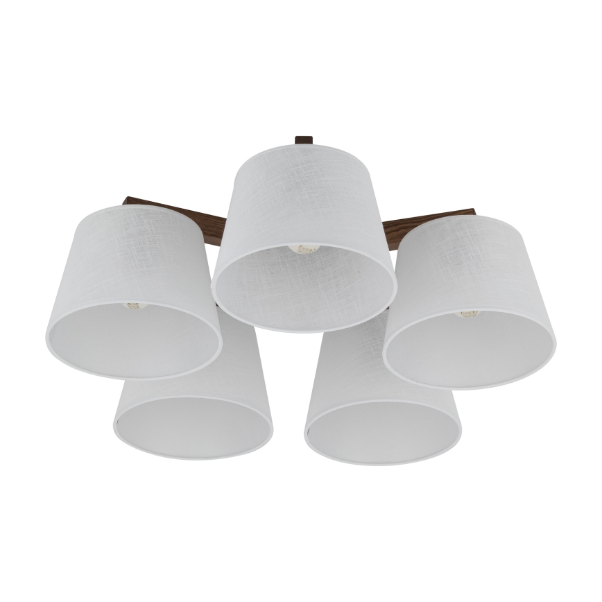 Brilagi - Virsmas piestiprināms griestu lustrs LATTE 5xE27/60W/230V priede/balta