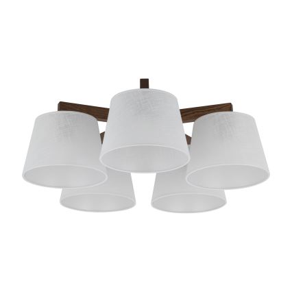 Brilagi - Virsmas piestiprināms griestu lustrs LATTE 5xE27/60W/230V priede/balta