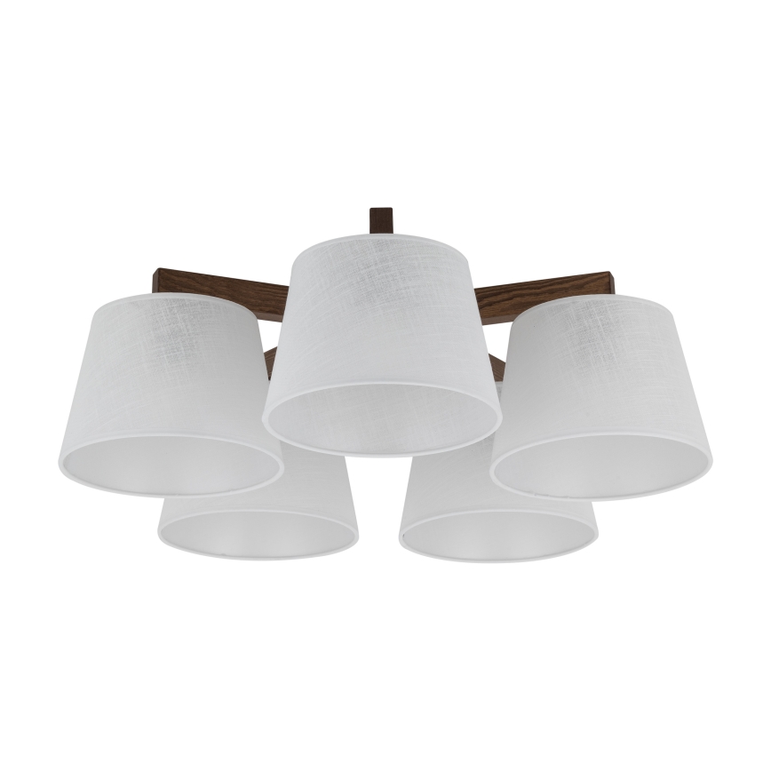 Brilagi - Virsmas piestiprināms griestu lustrs LATTE 5xE27/60W/230V priede/balta