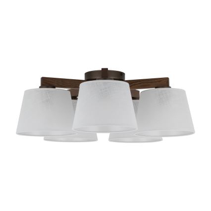Brilagi - Virsmas piestiprināms griestu lustrs LATTE 5xE27/60W/230V priede/balta