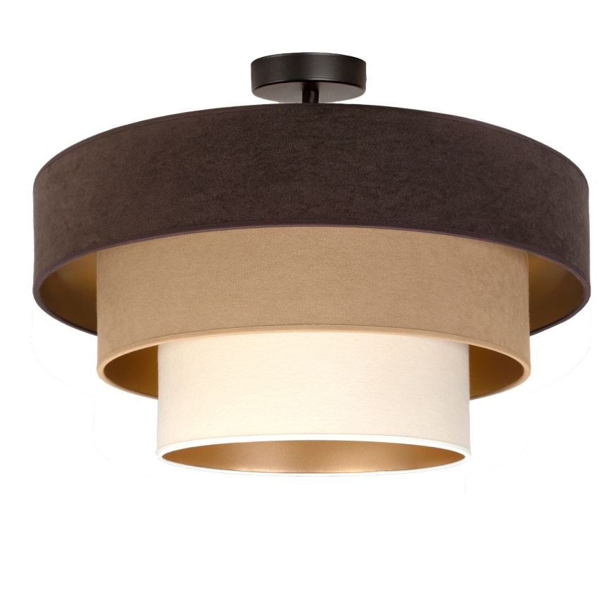 Brilagi - Virsmas stiprināms griestu lustrs LUNETA 1xE27/60W/230V Ø 40 cm brūns/bēšs/krēmkrāsains