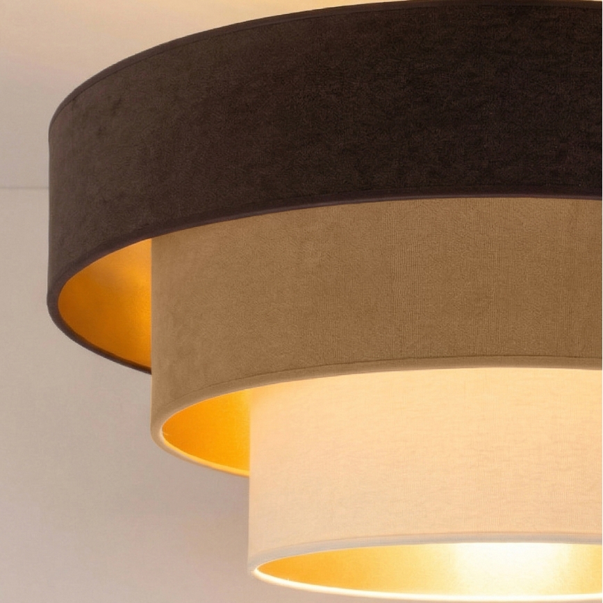 Brilagi - Virsmas stiprināms griestu lustrs LUNETA 1xE27/60W/230V Ø 40 cm brūns/bēšs/krēmkrāsains