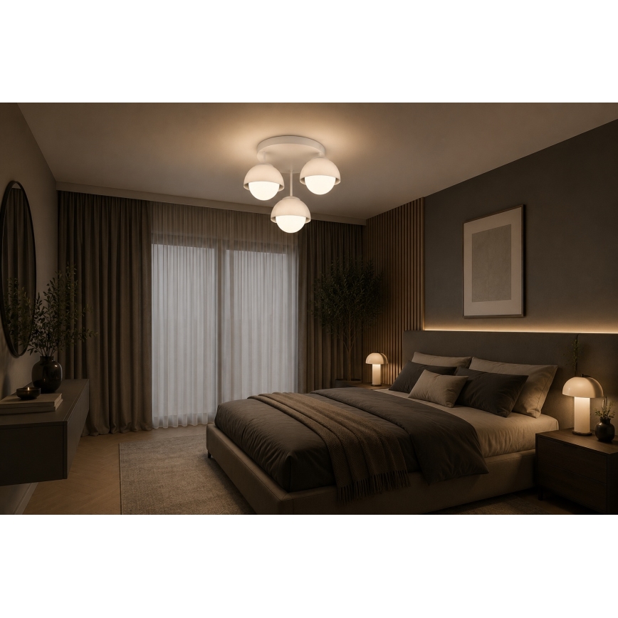 BRILAGI - Virsmontāžas griestu lustrs COSMO 3xE27/60W/230V balts/zelts