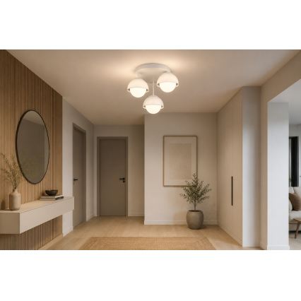 BRILAGI - Virsmontāžas griestu lustrs COSMO 3xE27/60W/230V balts/zelts